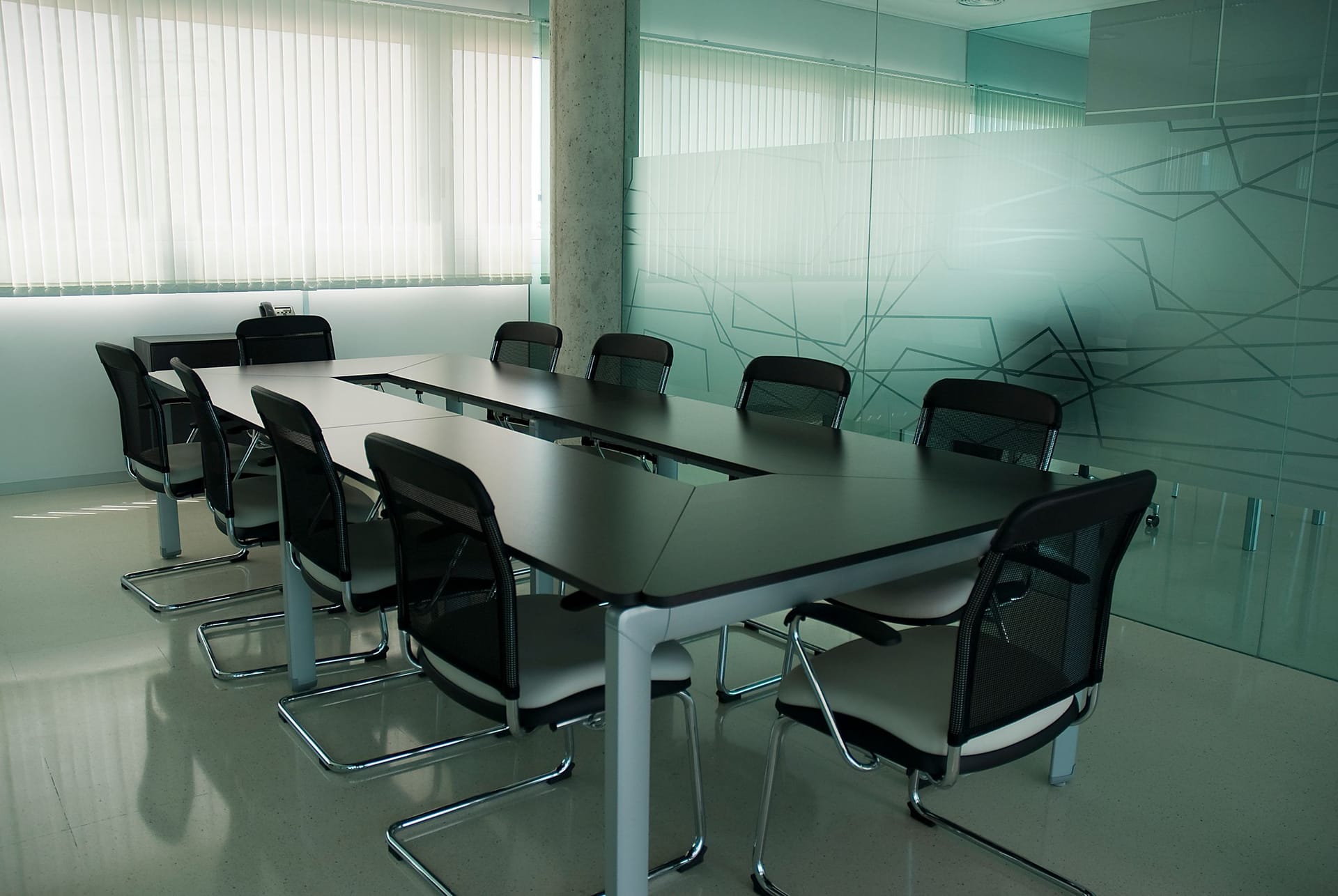 Apto-fitted boardroom with glass walls